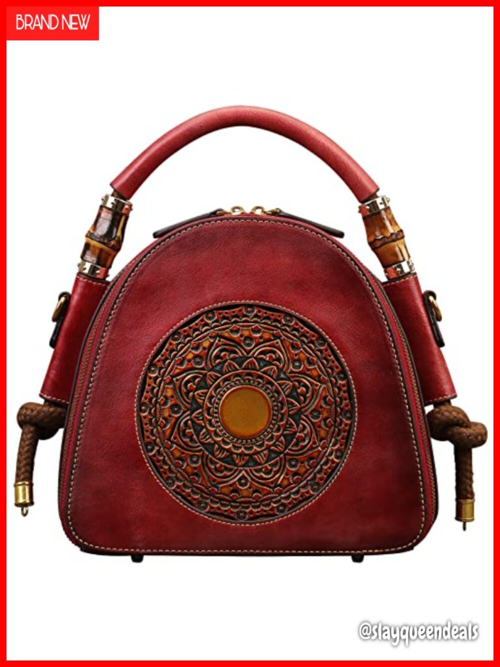 Genuine Leather Satchel Handbag Top Handle Organizer Shoulder Bag for Women
